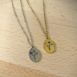 Custom Engraved Mother's Bouquet Necklace